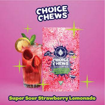 Choice Chews | Indica Super Sour Strawberry Lemonade Gummies
