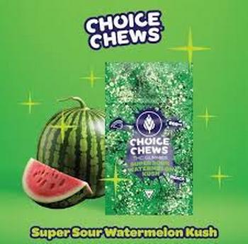 Choice Chews | Indica Super Sour Watermelon Kush Gummies